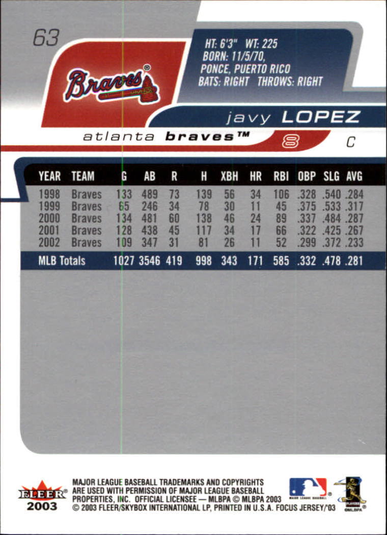 B1722- 2003 Fleer Focus JE BB #s 1-190 +Inserts -You Pick- 15+ FREE US SHIP - Picture 115 of 327
