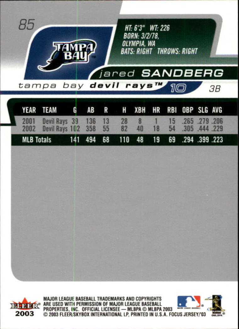 B1722- 2003 Fleer Focus JE BB #s 1-190 +Inserts -You Pick- 15+ FREE US SHIP - Picture 157 of 327