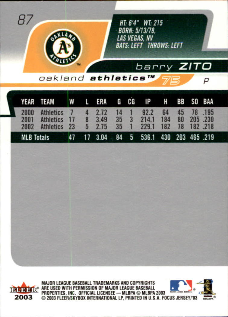 B1722- 2003 Fleer Focus JE BB #s 1-190 +Inserts -You Pick- 15+ FREE US SHIP - Picture 161 of 327