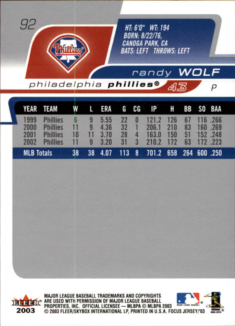B1722- 2003 Fleer Focus JE BB #s 1-190 +Inserts -You Pick- 15+ FREE US SHIP - Picture 171 of 327