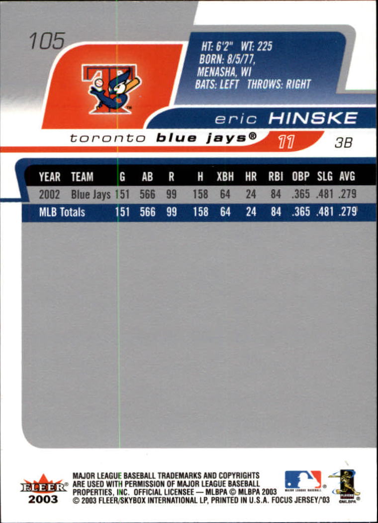 B1722- 2003 Fleer Focus JE BB #s 1-190 +Inserts -You Pick- 15+ FREE US SHIP - Picture 197 of 327