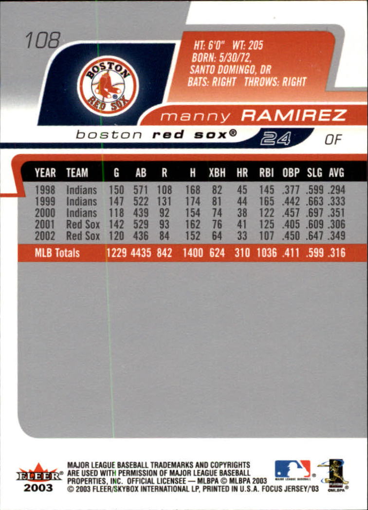 B1722- 2003 Fleer Focus JE BB #s 1-190 +Inserts -You Pick- 15+ FREE US SHIP - Picture 203 of 327