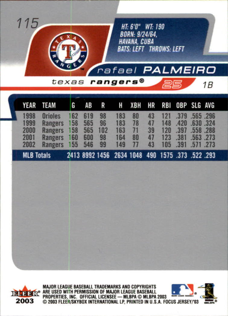 B1722- 2003 Fleer Focus JE BB #s 1-190 +Inserts -You Pick- 15+ FREE US SHIP - Picture 217 of 327