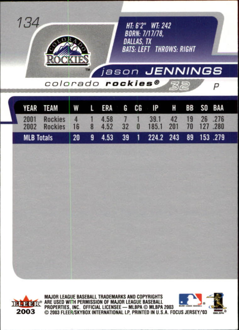 B1722- 2003 Fleer Focus JE BB #s 1-190 +Inserts -You Pick- 15+ FREE US SHIP - Picture 255 of 327