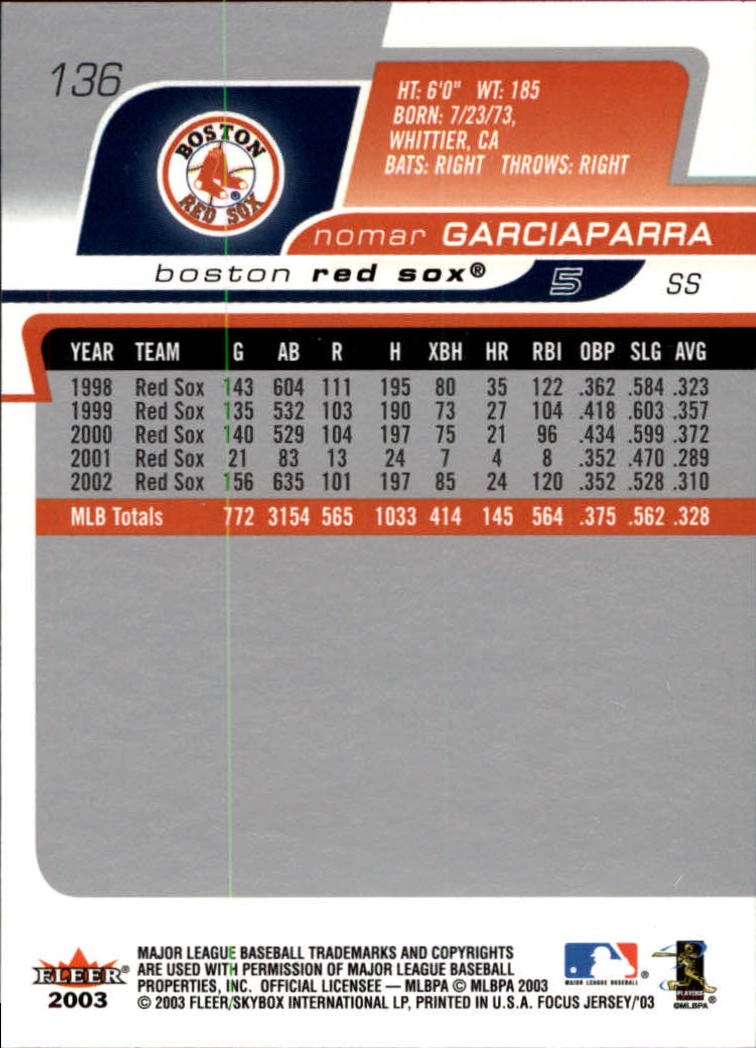 B1722- 2003 Fleer Focus JE BB #s 1-190 +Inserts -You Pick- 15+ FREE US SHIP - Picture 259 of 327