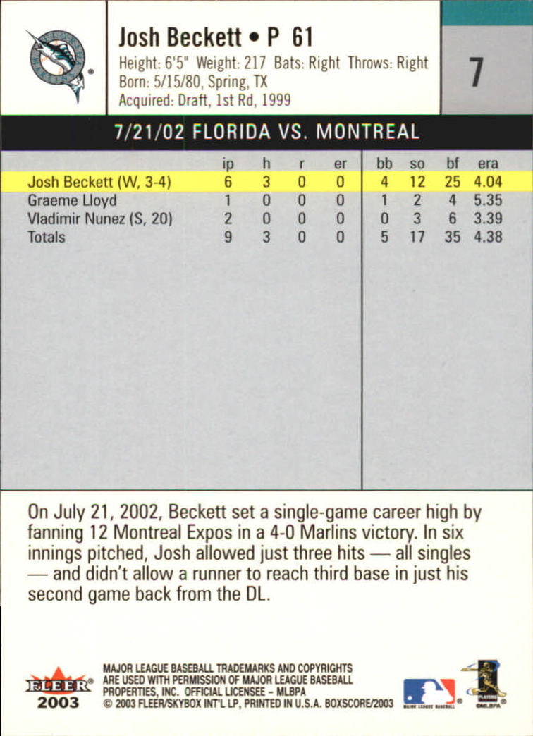 B1527- 2003 Fleer Box Score BB Cards 1-245 +Inserts -You Pick- 15+ FREE US SHIP - Picture 13 of 249