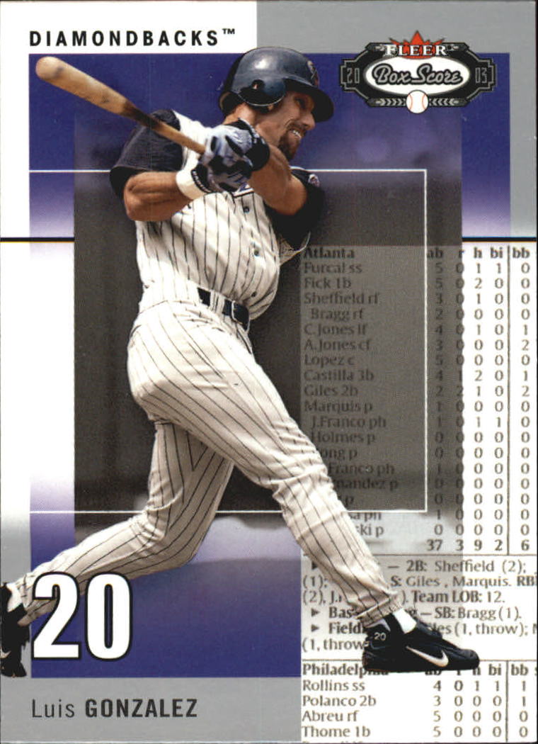 B1527- 2003 Fleer Box Score BB Cards 1-245 +Inserts -You Pick- 15+ FREE US SHIP - Picture 32 of 249
