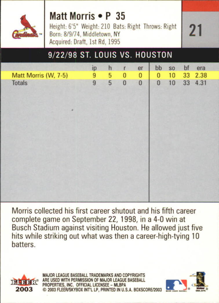 B1527- 2003 Fleer Box Score BB Cards 1-245 +Inserts -You Pick- 15+ FREE US SHIP - Picture 41 of 249
