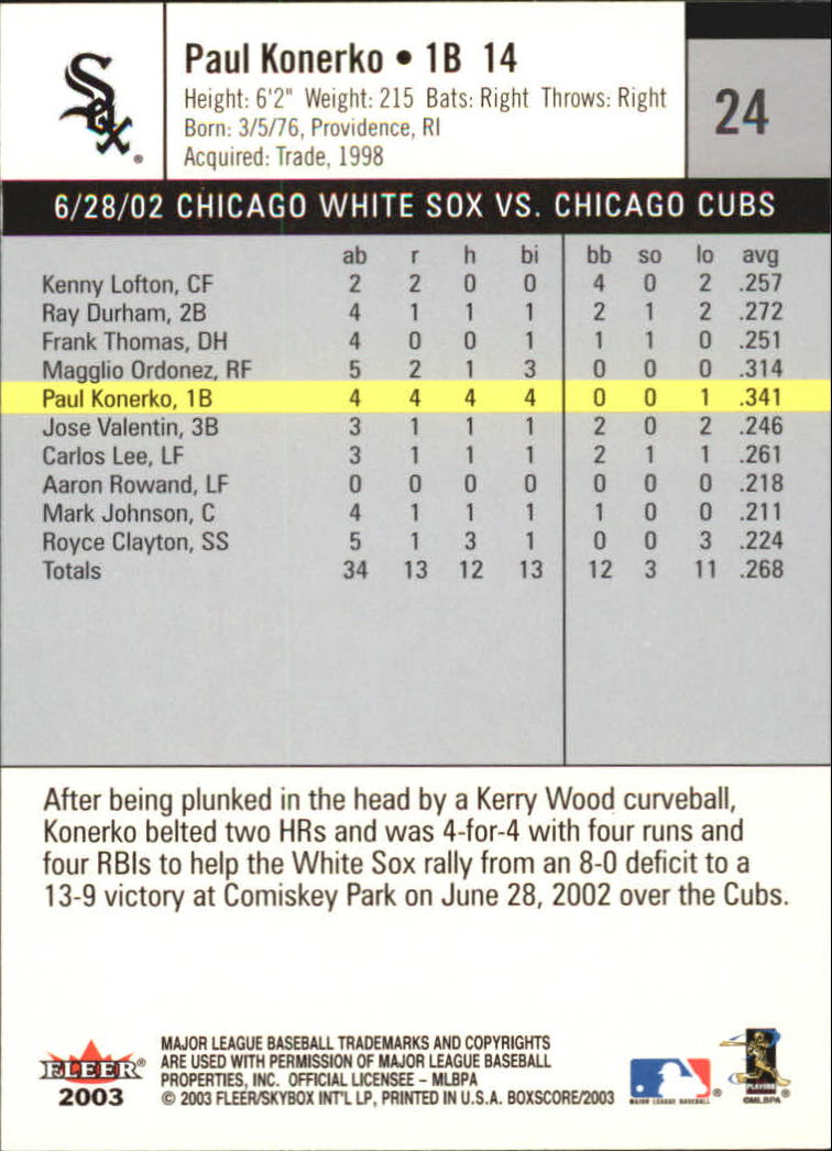 B1527- 2003 Fleer Box Score BB Cards 1-245 +Inserts -You Pick- 15+ FREE US SHIP - Picture 47 of 249