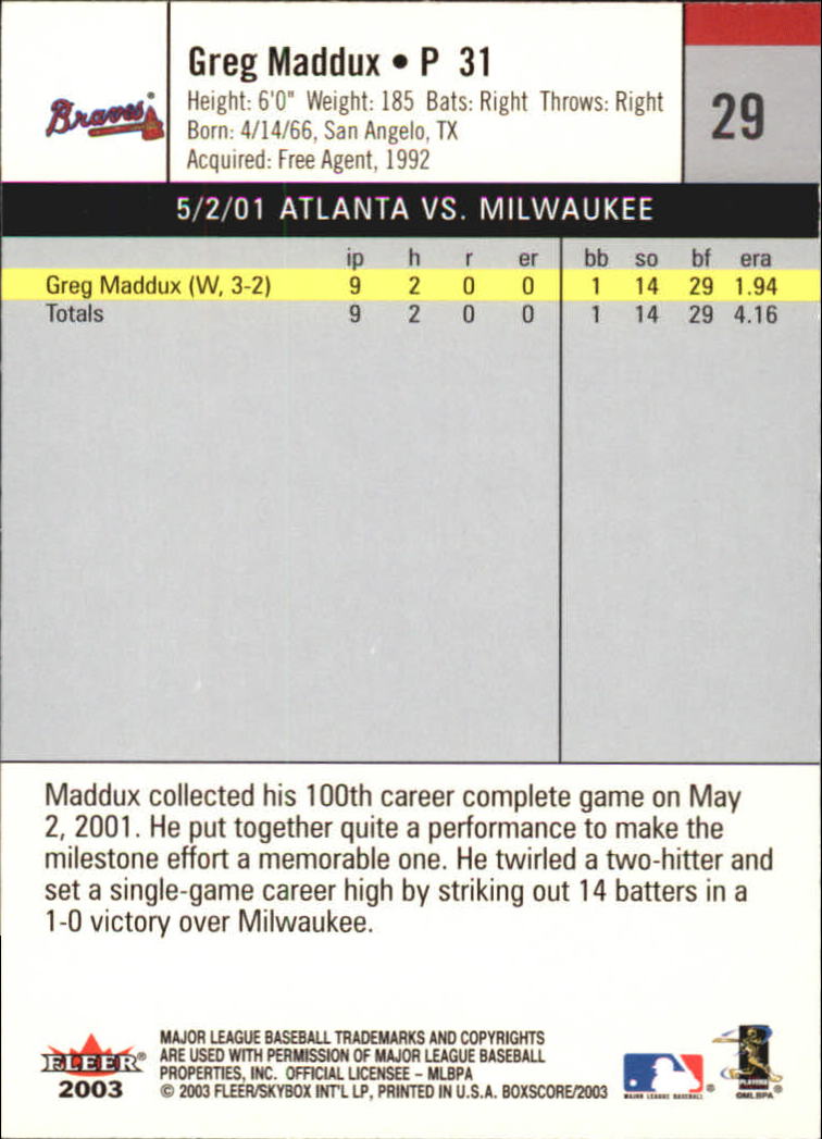 B1527- 2003 Fleer Box Score BB Cards 1-245 +Inserts -You Pick- 15+ FREE US SHIP - Picture 53 of 249