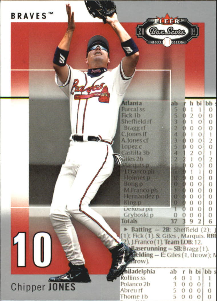 2003 Fleer Box Score #32 Chipper Jones