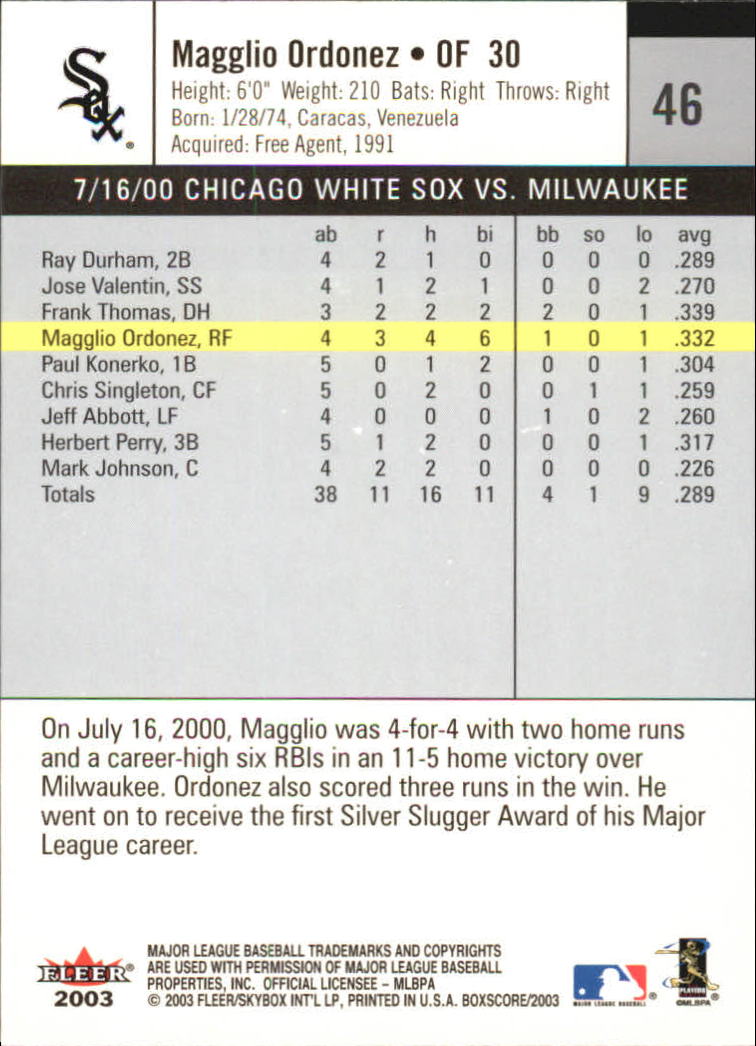 B1527- 2003 Fleer Box Score BB Cards 1-245 +Inserts -You Pick- 15+ FREE US SHIP - Picture 87 of 249