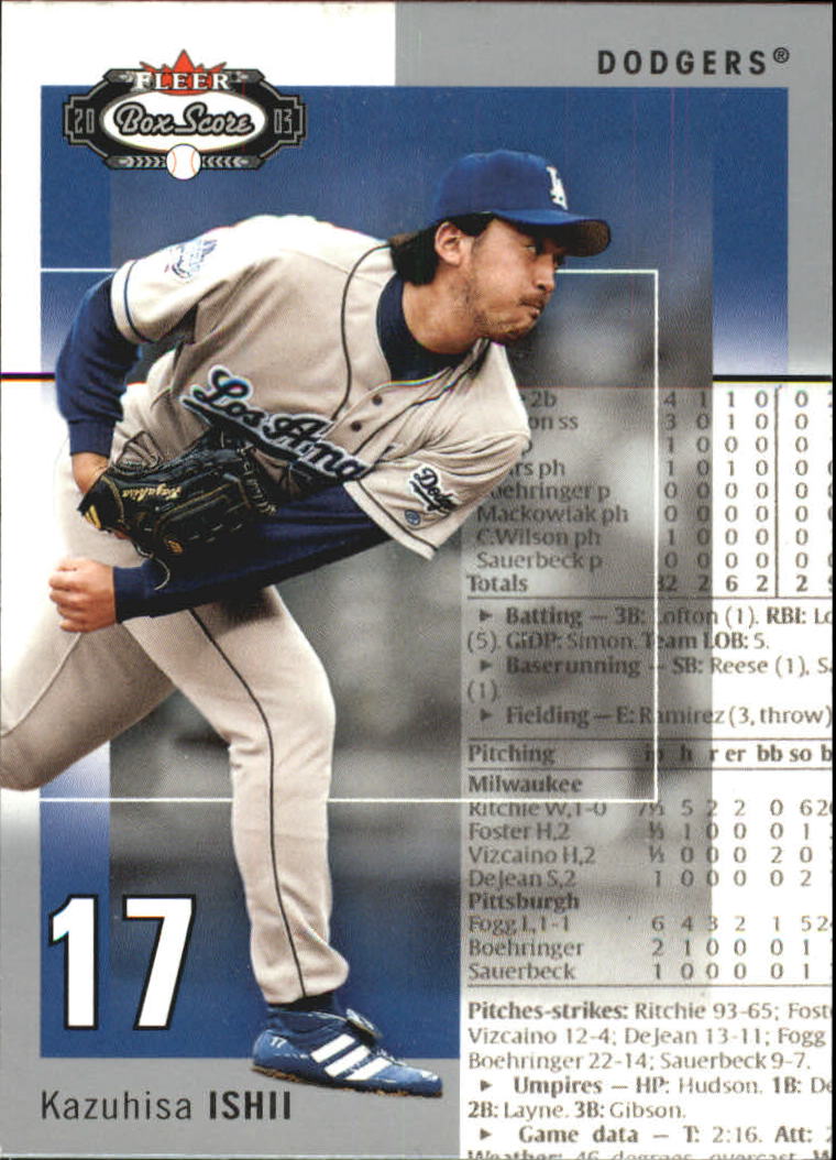 B1527- 2003 Fleer Box Score BB Cards 1-245 +Inserts -You Pick- 15+ FREE US SHIP - Picture 100 of 249