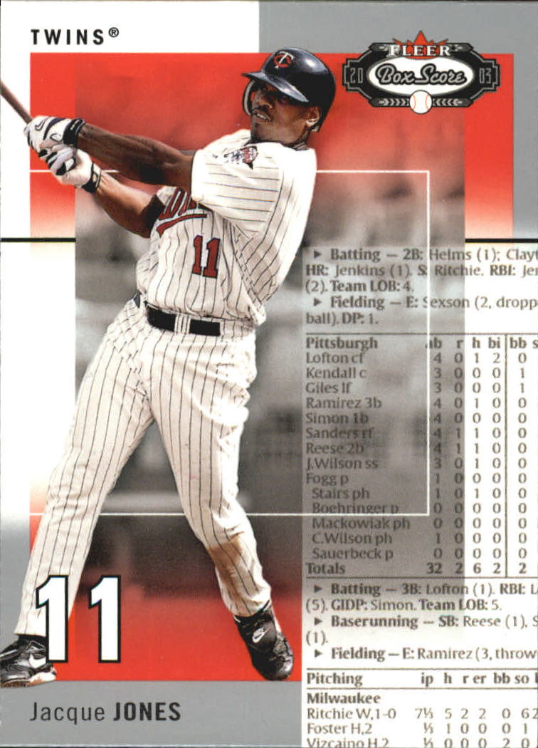 B1527- 2003 Fleer Box Score BB Cards 1-245 +Inserts -You Pick- 15+ FREE US SHIP - Picture 118 of 249