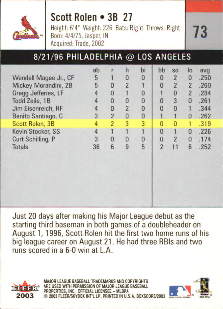 B1527- 2003 Fleer Box Score BB Cards 1-245 +Inserts -You Pick- 15+ FREE US SHIP - Picture 139 of 249