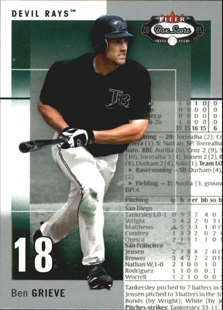 B1527- 2003 Fleer Box Score BB Cards 1-245 +Inserts -You Pick- 15+ FREE US SHIP - Picture 150 of 249