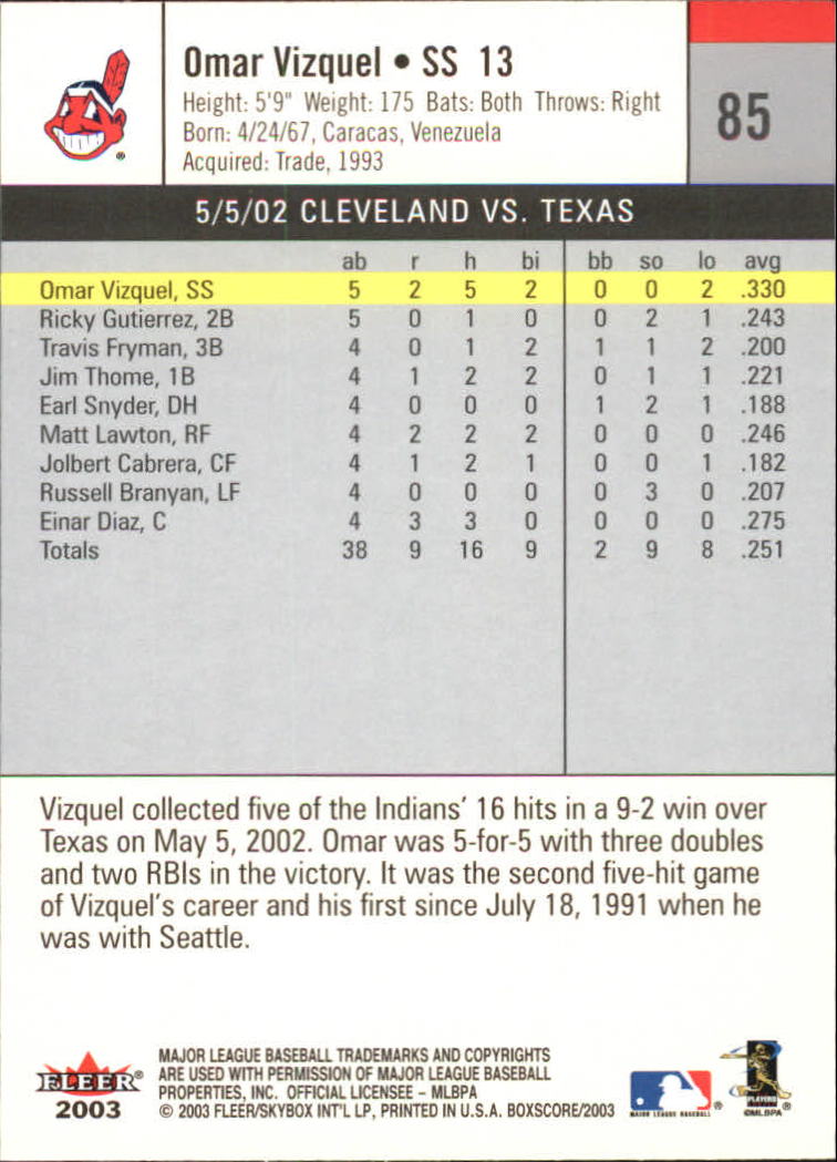 B1527- 2003 Fleer Box Score BB Cards 1-245 +Inserts -You Pick- 15+ FREE US SHIP - Picture 161 of 249