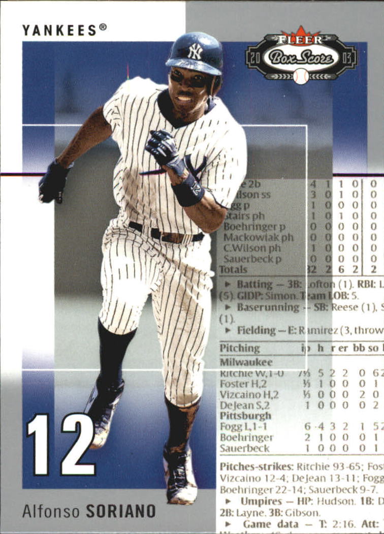 B1527- 2003 Fleer Box Score BB Cards 1-245 +Inserts -You Pick- 15+ FREE US SHIP - Picture 184 of 249