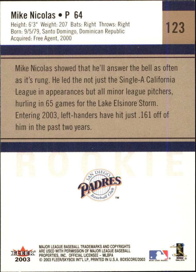 B1527- 2003 Fleer Box Score BB Cards 1-245 +Inserts -You Pick- 15+ FREE US SHIP - Picture 195 of 249