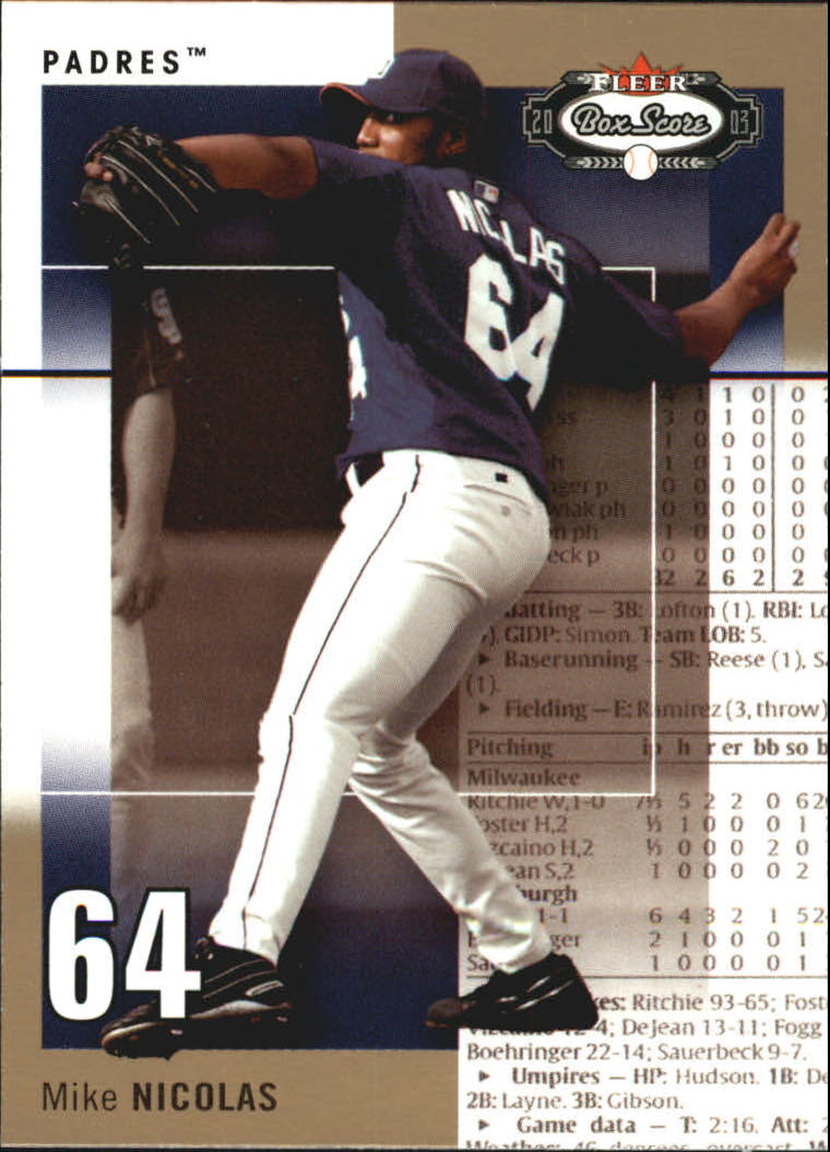 B1527- 2003 Fleer Box Score BB Cards 1-245 +Inserts -You Pick- 15+ FREE US SHIP - Picture 194 of 249