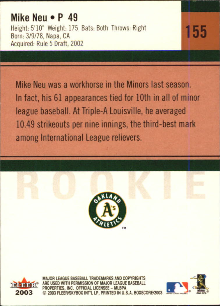 B1527- 2003 Fleer Box Score BB Cards 1-245 +Inserts -You Pick- 15+ FREE US SHIP - Picture 233 of 249