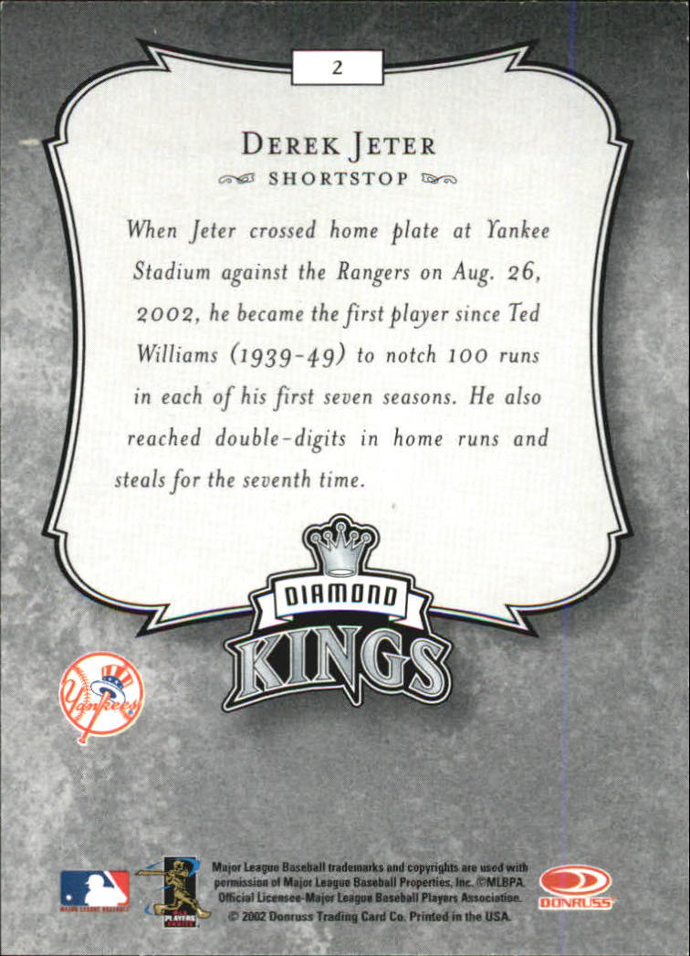 2003 Donruss #2 Derek Jeter DK back image