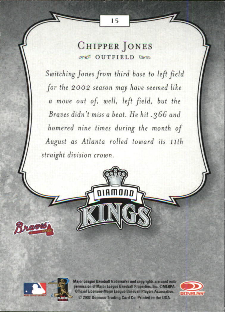 2003 Donruss #15 Chipper Jones DK back image