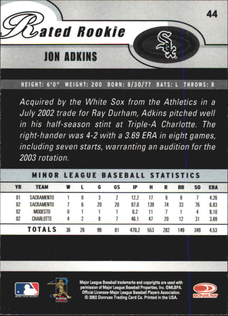 A1894- 2003 Donruss Baseball Karten 1-250 + Rookies -du Pick- 15 + Free US - Bild 77 von 481