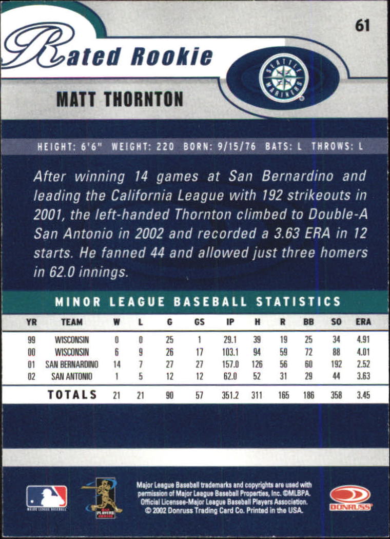 A1894- 2003 Donruss Baseball Karten 1-250 + Rookies -du Pick- 15 + Free US - Bild 111 von 481
