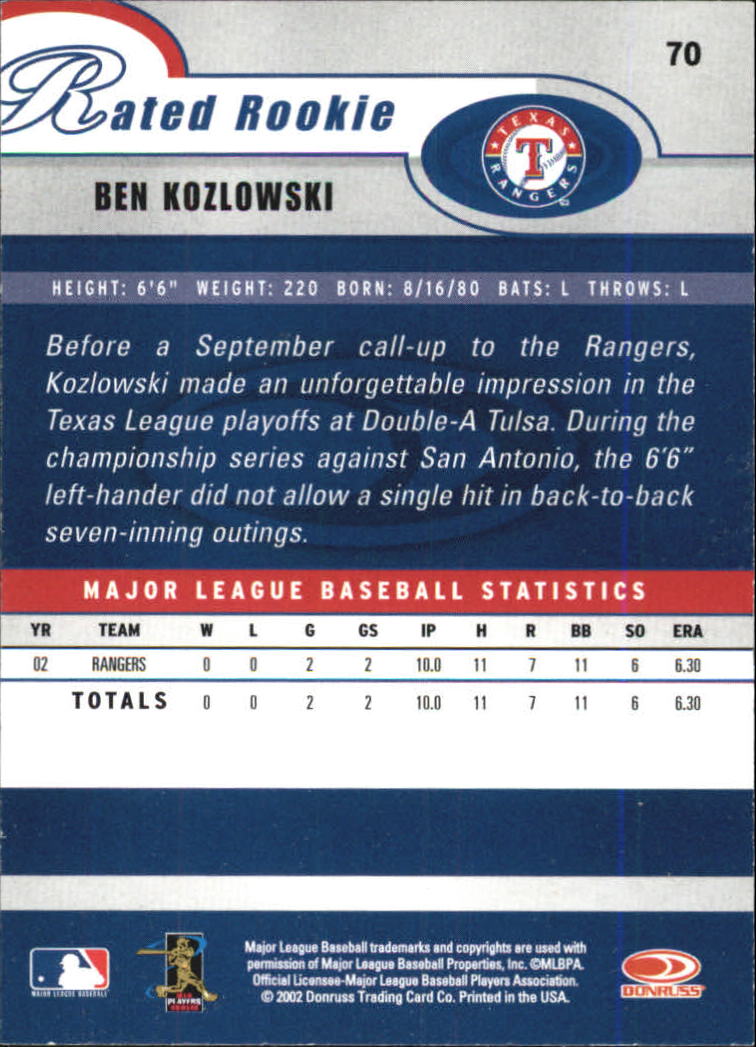 A1894- 2003 Donruss Baseball Karten 1-250 + Rookies -du Pick- 15 + Free US - Bild 129 von 481