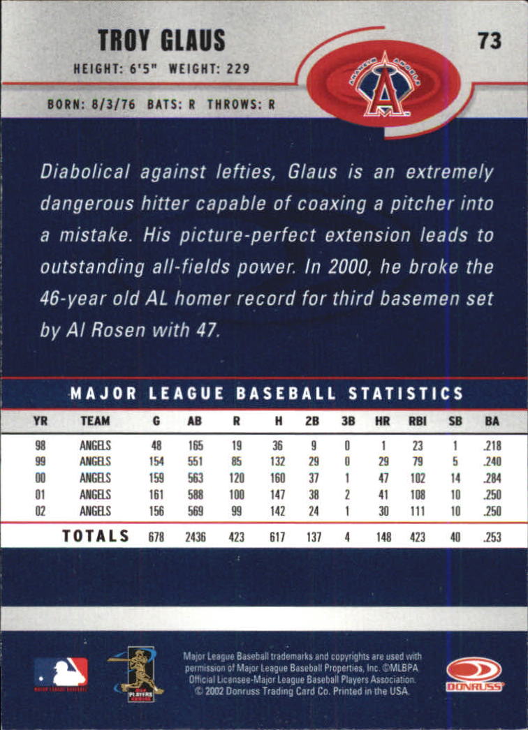A1894- 2003 Donruss Baseball Karten 1-250 + Rookies -du Pick- 15 + Free US - Bild 135 von 481