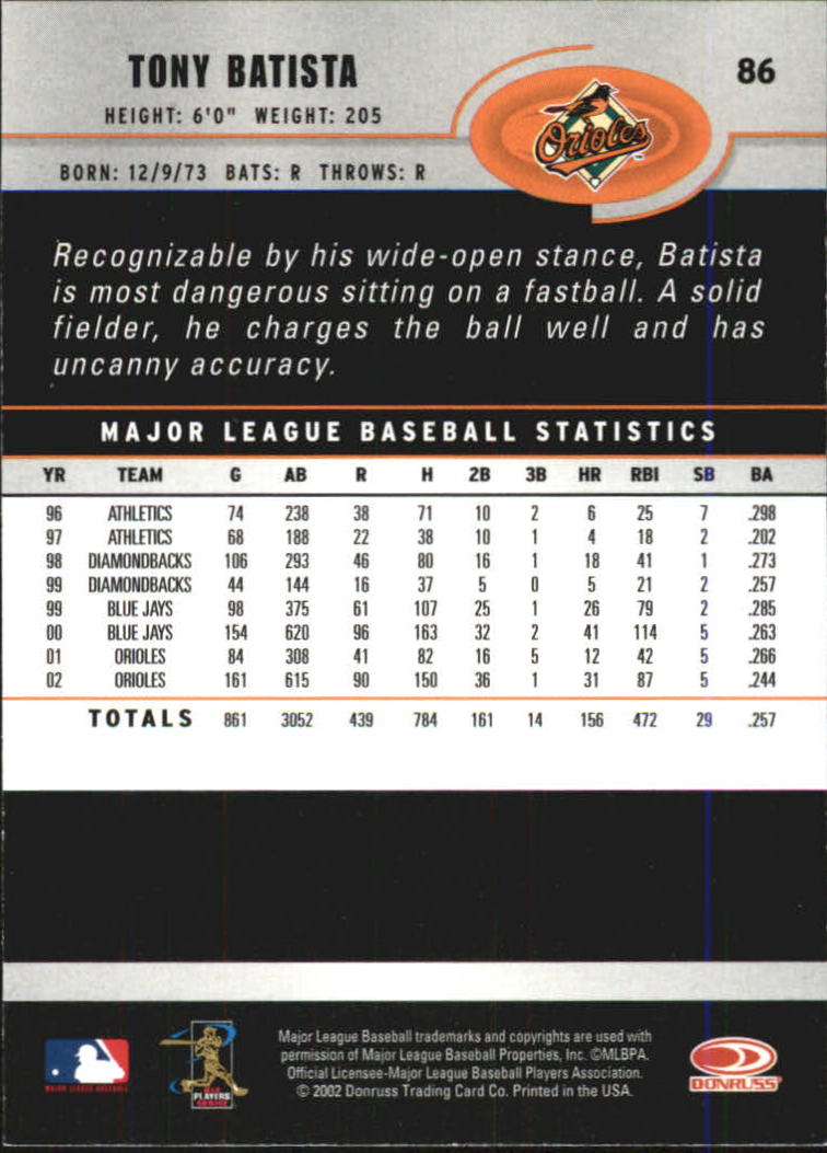 A1894- 2003 Donruss Baseball Karten 1-250 + Rookies -du Pick- 15 + Free US - Bild 161 von 481