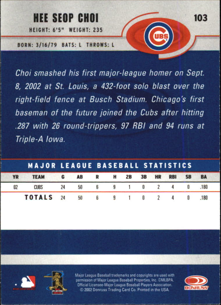 A1894- 2003 Donruss Baseball Karten 1-250 + Rookies -du Pick- 15 + Free US - Bild 193 von 481