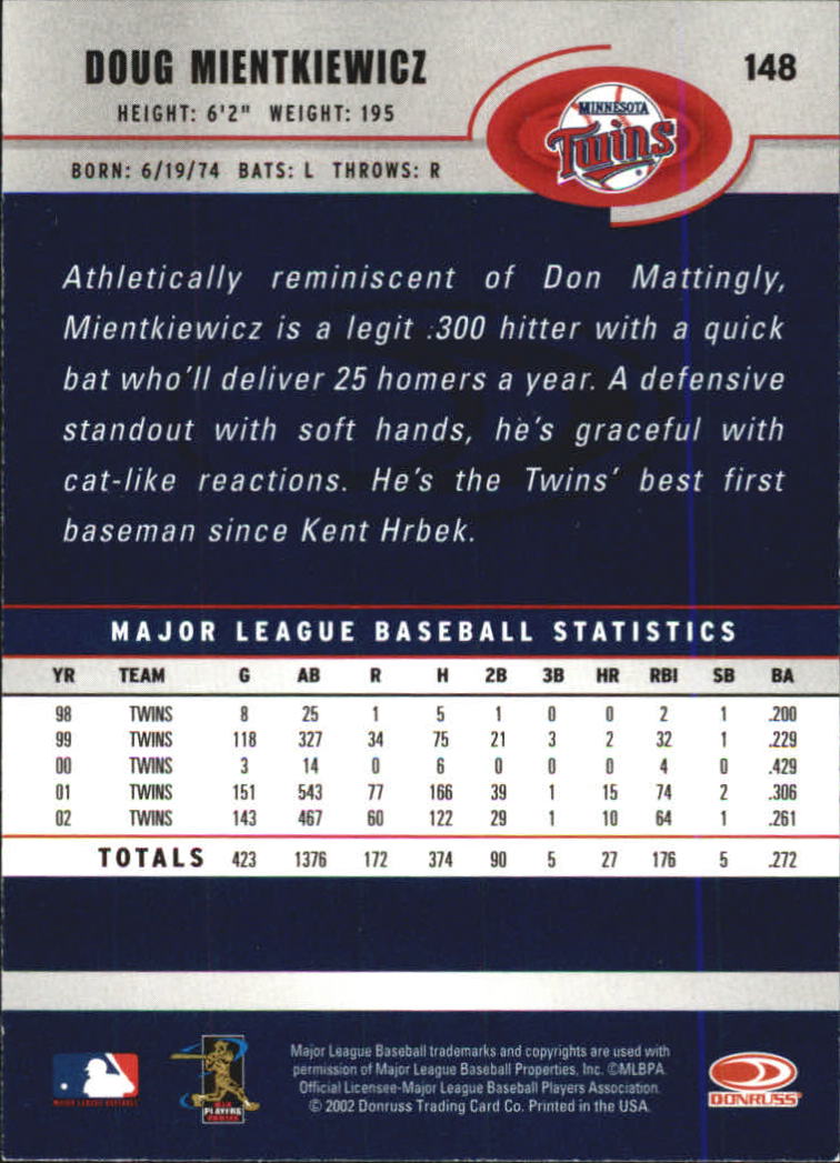A1894- 2003 Donruss Baseball Karten 1-250 + Rookies -du Pick- 15 + Free US - Bild 283 von 481