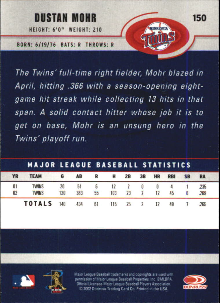 A1894- 2003 Donruss Baseball Karten 1-250 + Rookies -du Pick- 15 + Free US - Bild 287 von 481