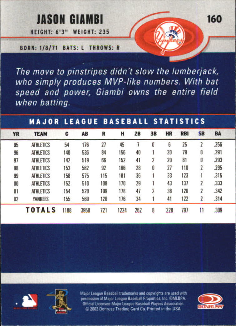A1894- 2003 Donruss Baseball Karten 1-250 + Rookies -du Pick- 15 + Free US - Bild 301 von 481