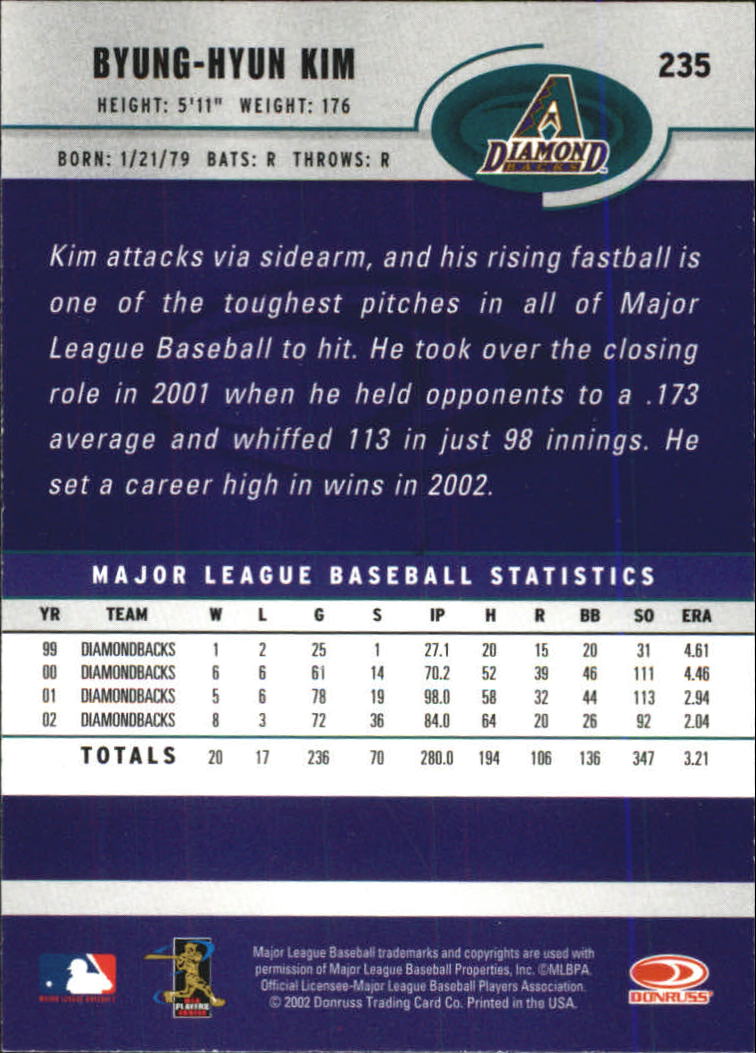 A1894- 2003 Donruss Baseball Karten 1-250 + Rookies -du Pick- 15 + Free US - Bild 451 von 481