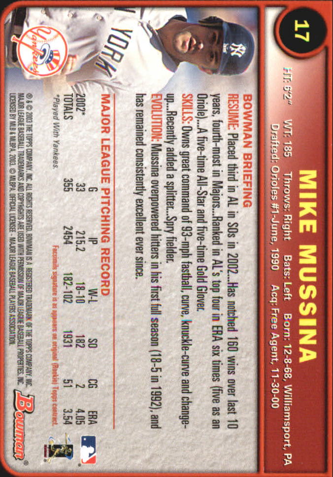2003 Bowman Baseball "Gold" Parallel Cards - Picture 23 of 337