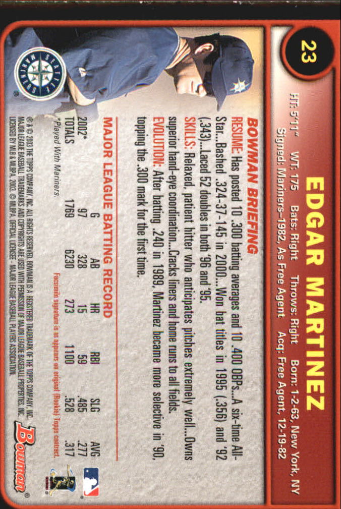 2003 Bowman Baseball "Gold" Parallel Cards - Picture 33 of 337