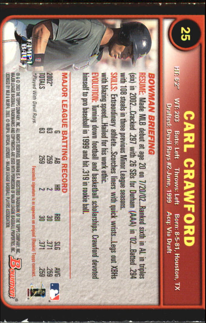 2003 Bowman Baseball "Gold" Parallel Cards - Picture 35 of 337
