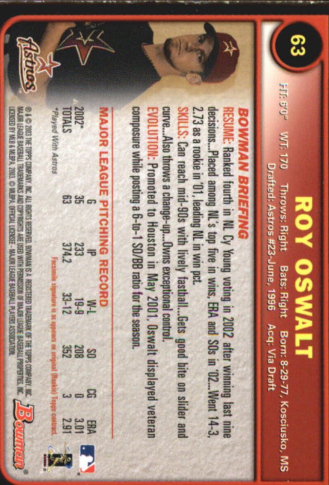 2003 Bowman Baseball "Gold" Parallel Cards - Picture 89 of 337