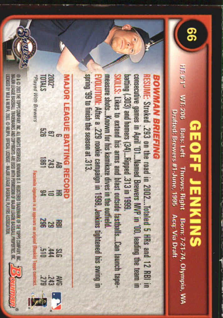 2003 Bowman Baseball "Gold" Parallel Cards - Picture 95 of 337