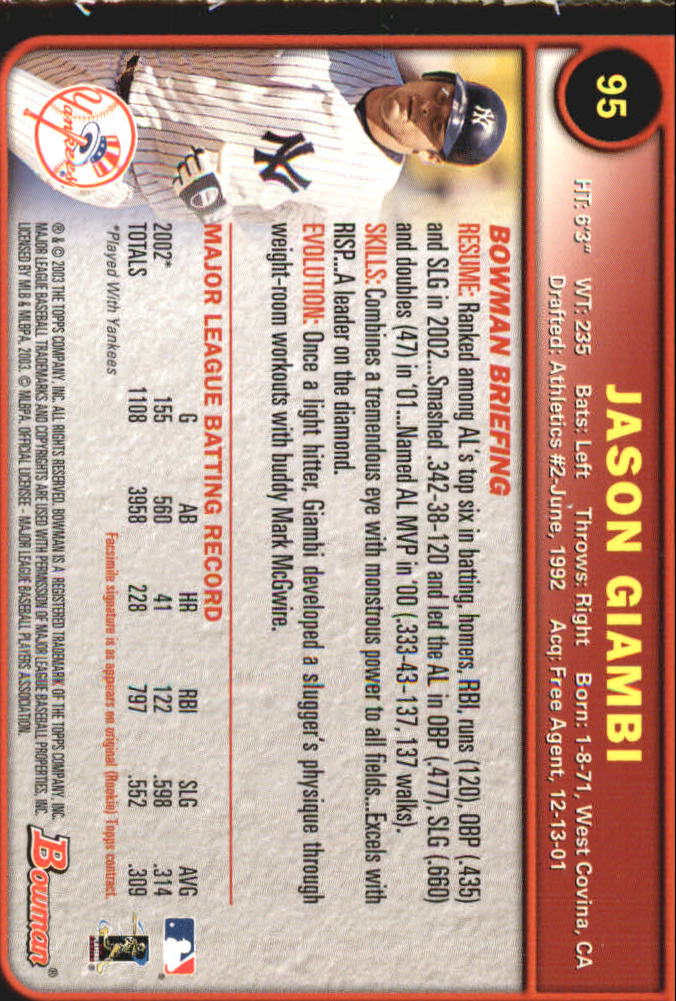2003 Bowman Baseball "Gold" Parallel Cards - Picture 133 of 337
