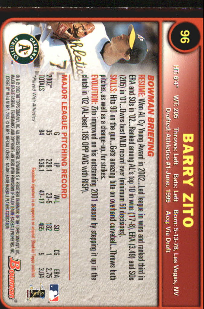 2003 Bowman Baseball "Gold" Parallel Cards - Picture 135 of 337