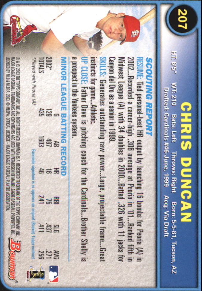 2003 Bowman Baseball "Gold" Parallel Cards - Picture 225 of 337
