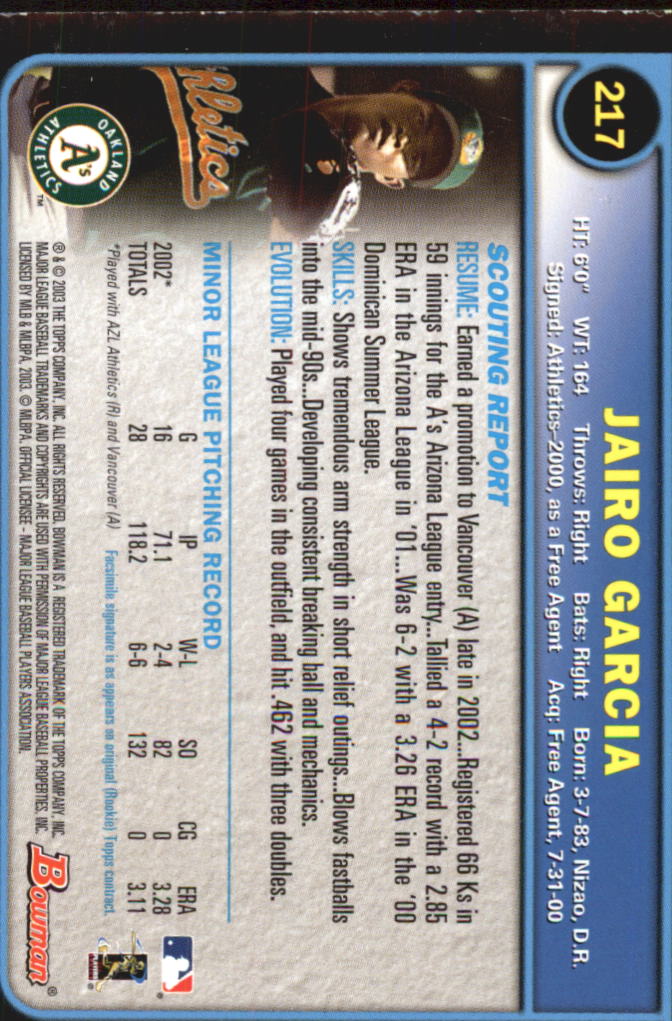 2003 Bowman Baseball "Gold" Parallel Cards - Picture 233 of 337