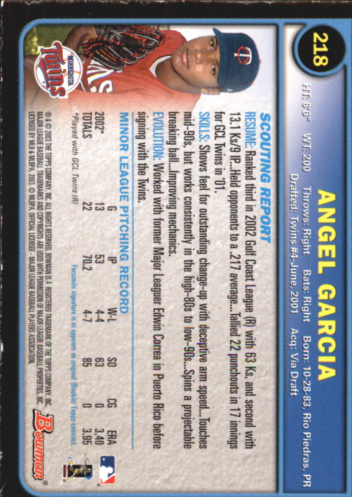 2003 Bowman Baseball "Gold" Parallel Cards - Picture 235 of 337