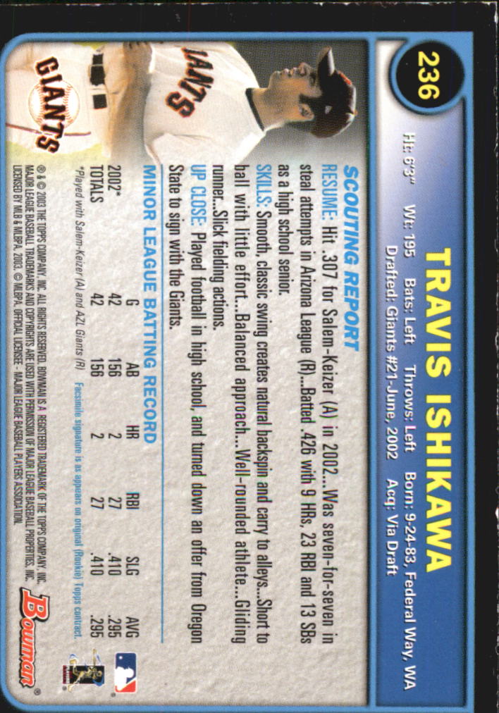 2003 Bowman Baseball "Gold" Parallel Cards - Picture 249 of 337