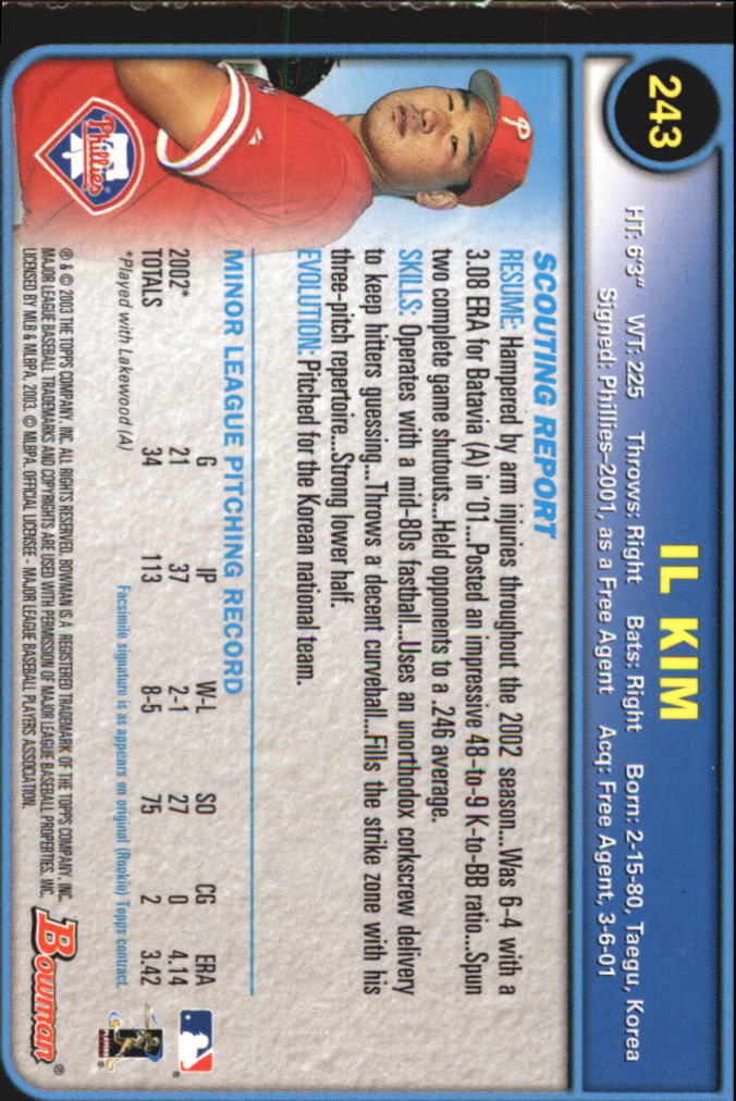 2003 Bowman Baseball "Gold" Parallel Cards - Picture 259 of 337