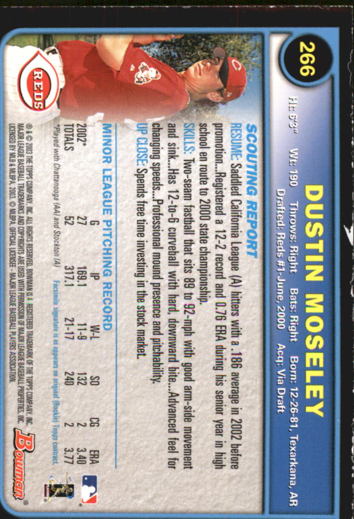 2003 Bowman Baseball "Gold" Parallel Cards - Picture 287 of 337